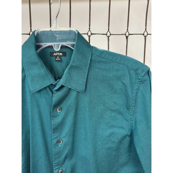 Four Mens Medium Long Sleeve Button-Up Shirt Apt 9 Van Heusen St Johns Bay Croft - Picture 14 of 16